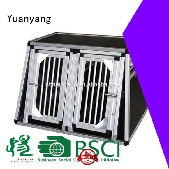 Yuanyang aluminum dog cage factory for transporting puppy