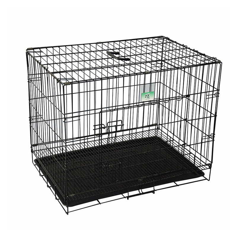 UK Folding Wire Dog Transport Cage with Metal Tray YD058