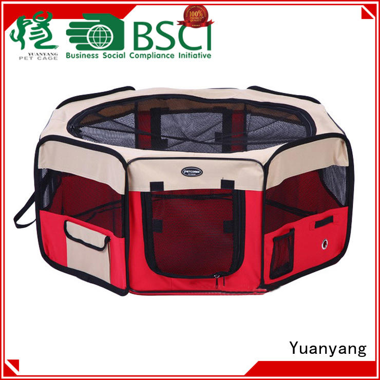 Yuanyang fabric puppy pen supplier comfortable area for pet