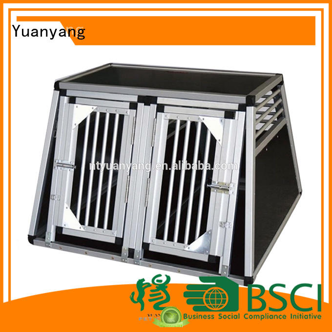 Yuanyang Durable aluminum dog crates company for dog car transport