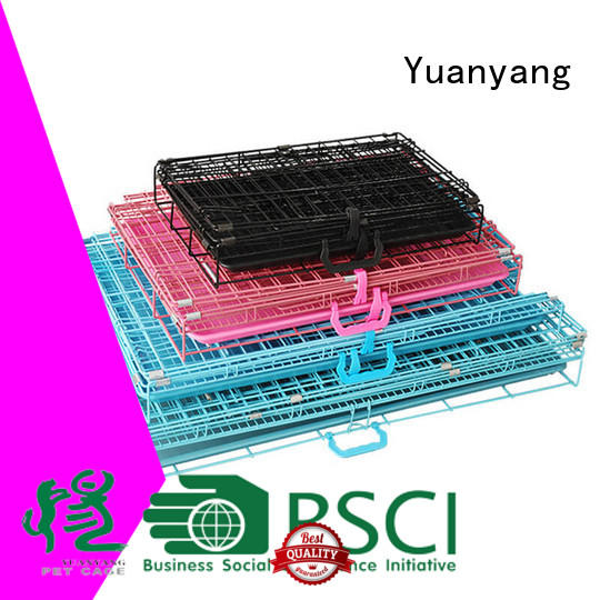 Yuanyang steel dog cage factory for transporting puppy
