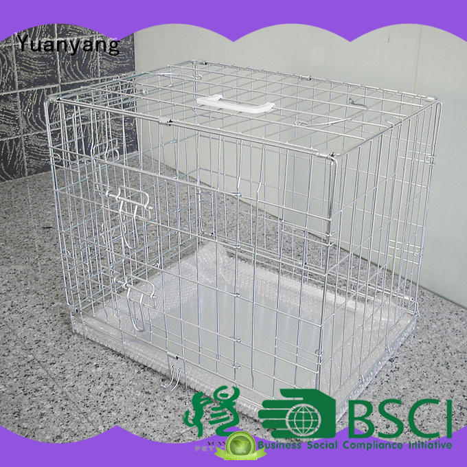 Yuanyang Durable metal wire dog crate company for transporting puppy