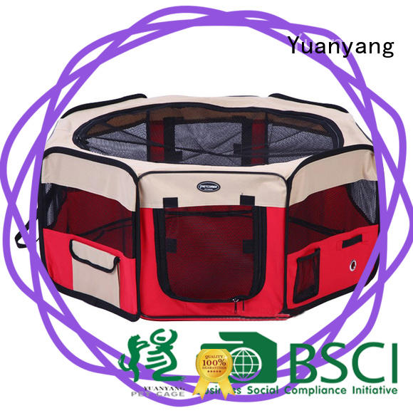 Yuanyang fabric pet playpen supplier comfortable area for pet