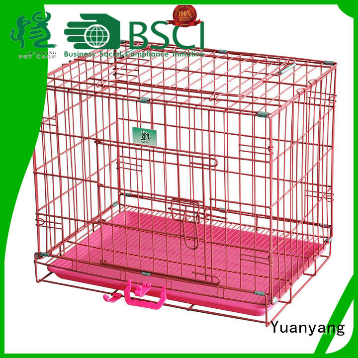 Yuanyang metal wire dog crate company for transporting dog