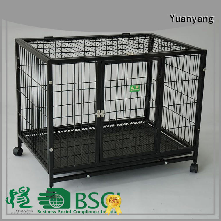 Yuanyang steel dog crate factory for training pet