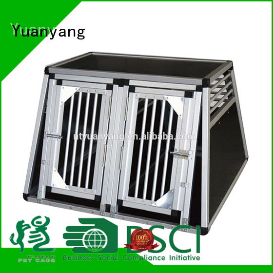 Yuanyang aluminum dog crates manufacturer for dog car transport