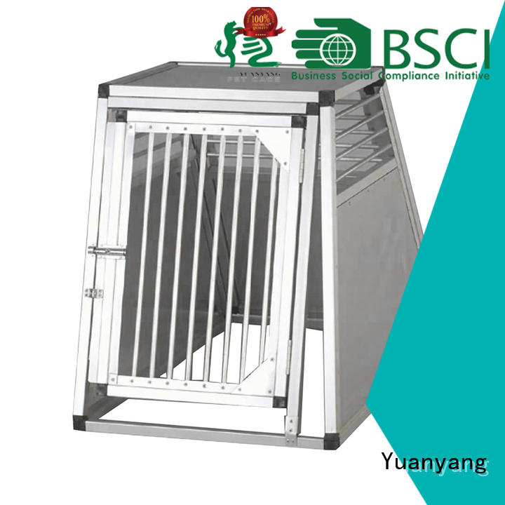 Yuanyang Top aluminium dog crate company for transporting puppy