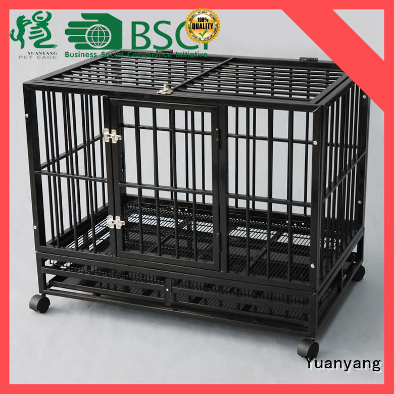 Yuanyang Excellent quality metal wire dog crate factory for transporting puppy