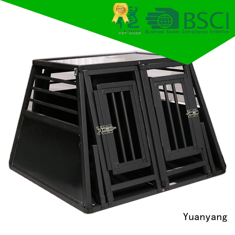 Yuanyang aluminum dog crates supplier for transporting puppy